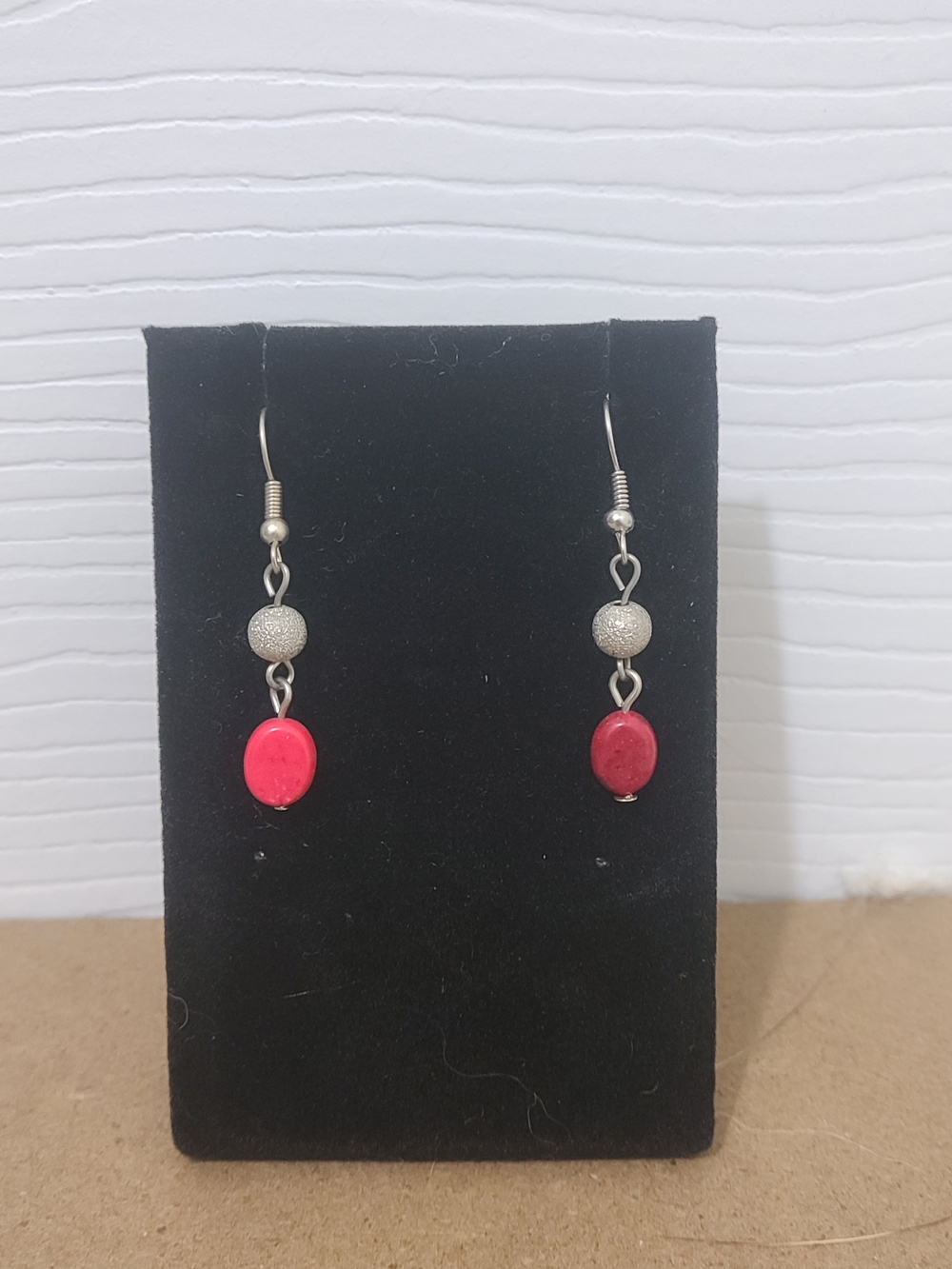 Elegant Pink Drop Earrings with Silver Accents